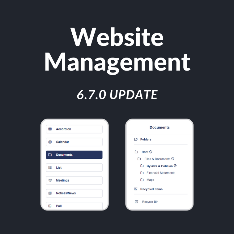 Website Management Release 6.7.0