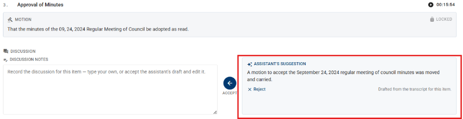 Red box to showcase where the Catalis Assistant AI suggestion is and what it picked.